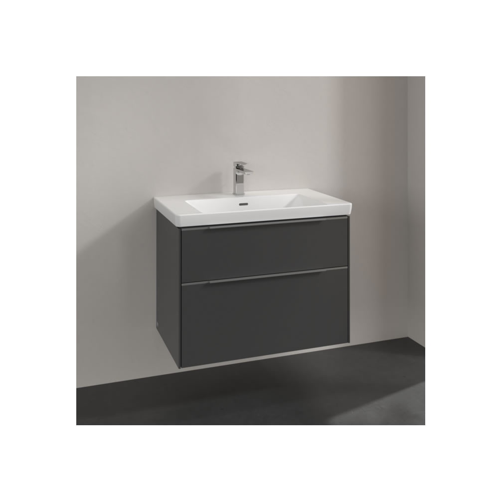 Lifestyle image of Villeroy & Boch Subway 3.0 Graphite 800mm Wall-Hung Basin Vanity Unit